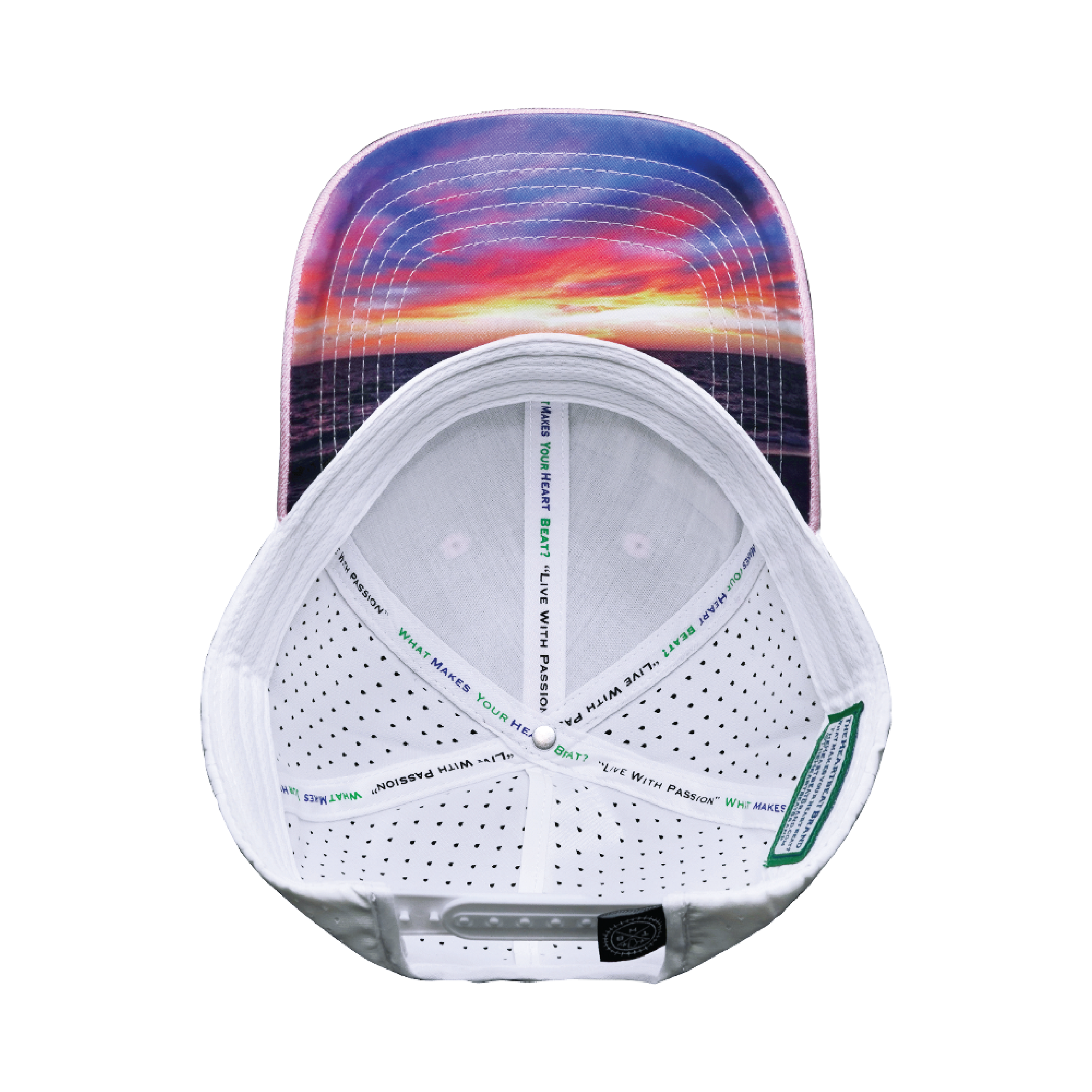 Alabama Hat - Low Profile - Ponytail - Pink / White - Laser Mesh