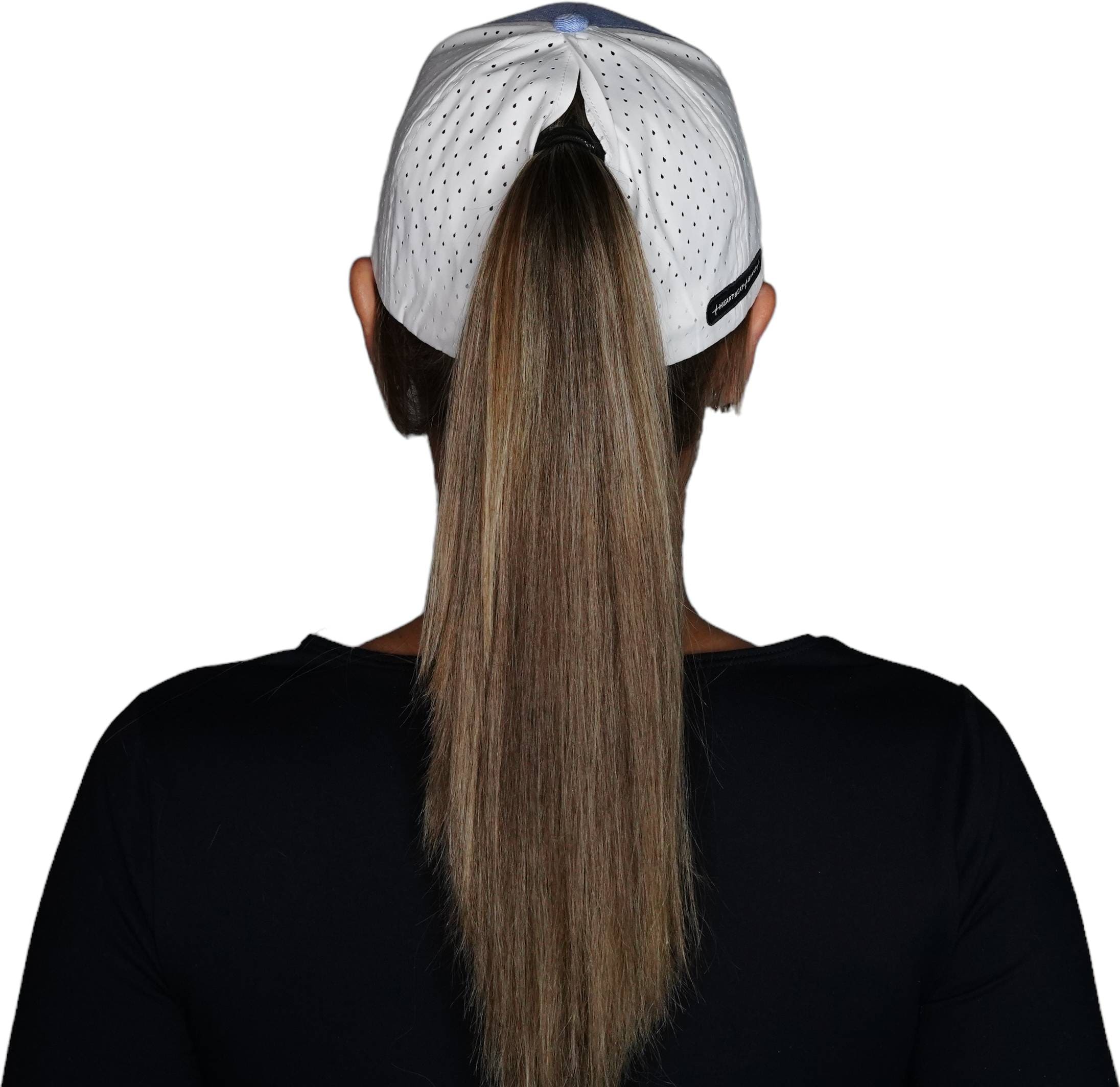 Alabama Hat - Low Profile - Ponytail - Pink / White - Laser Mesh