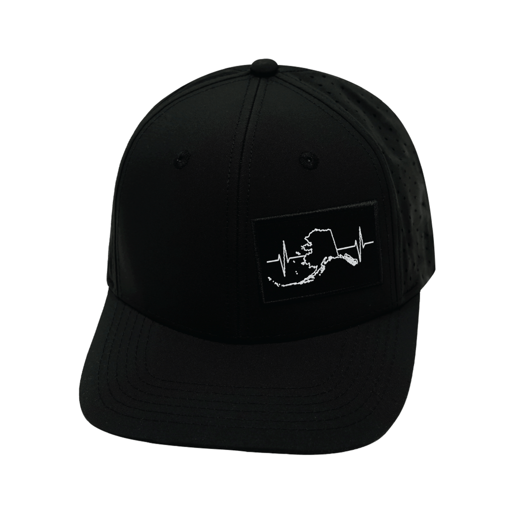 Alaska Hat - Baseball Hat Fit - Black - Laser Mesh