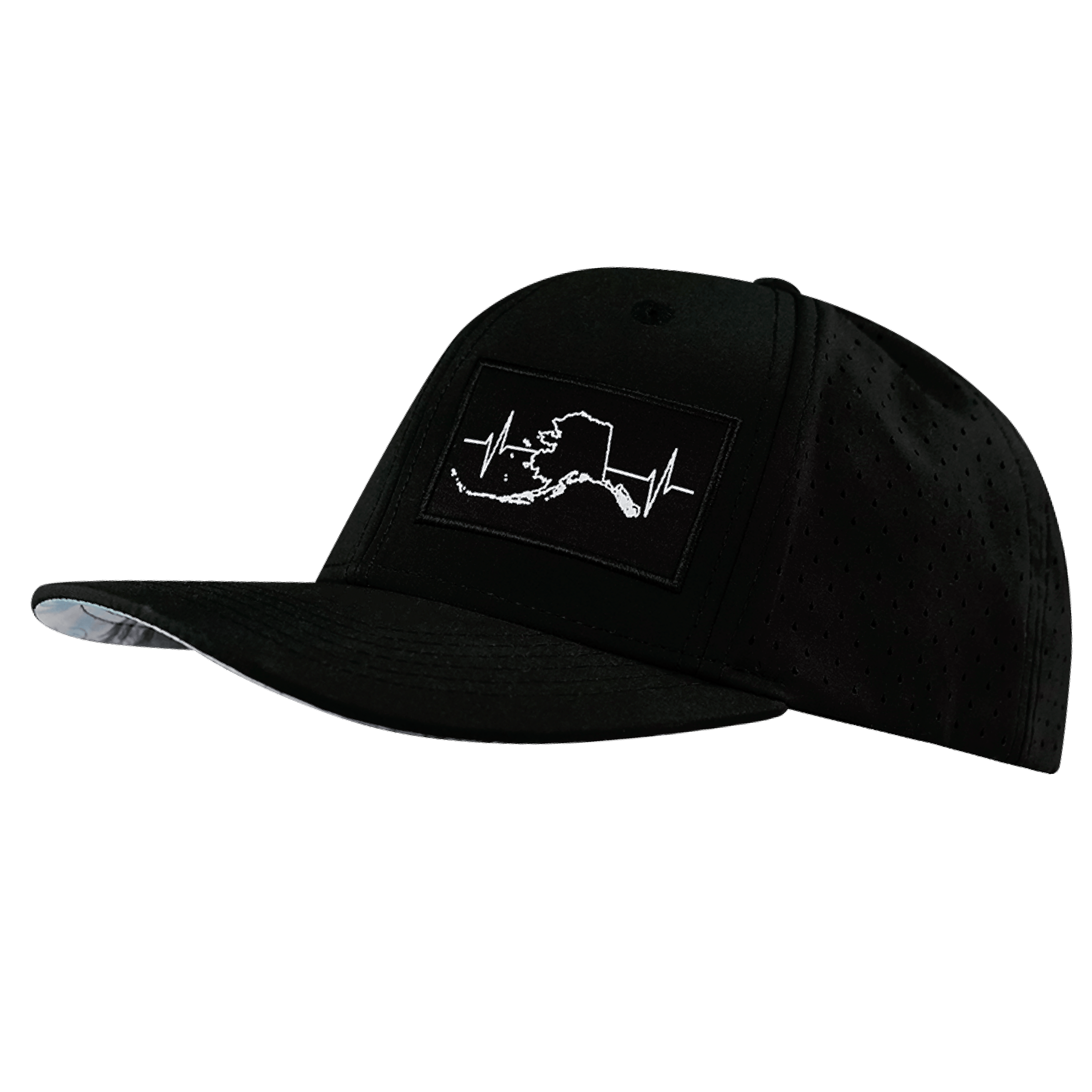 Alaska Hat - Baseball Hat Fit - Black - Laser Mesh