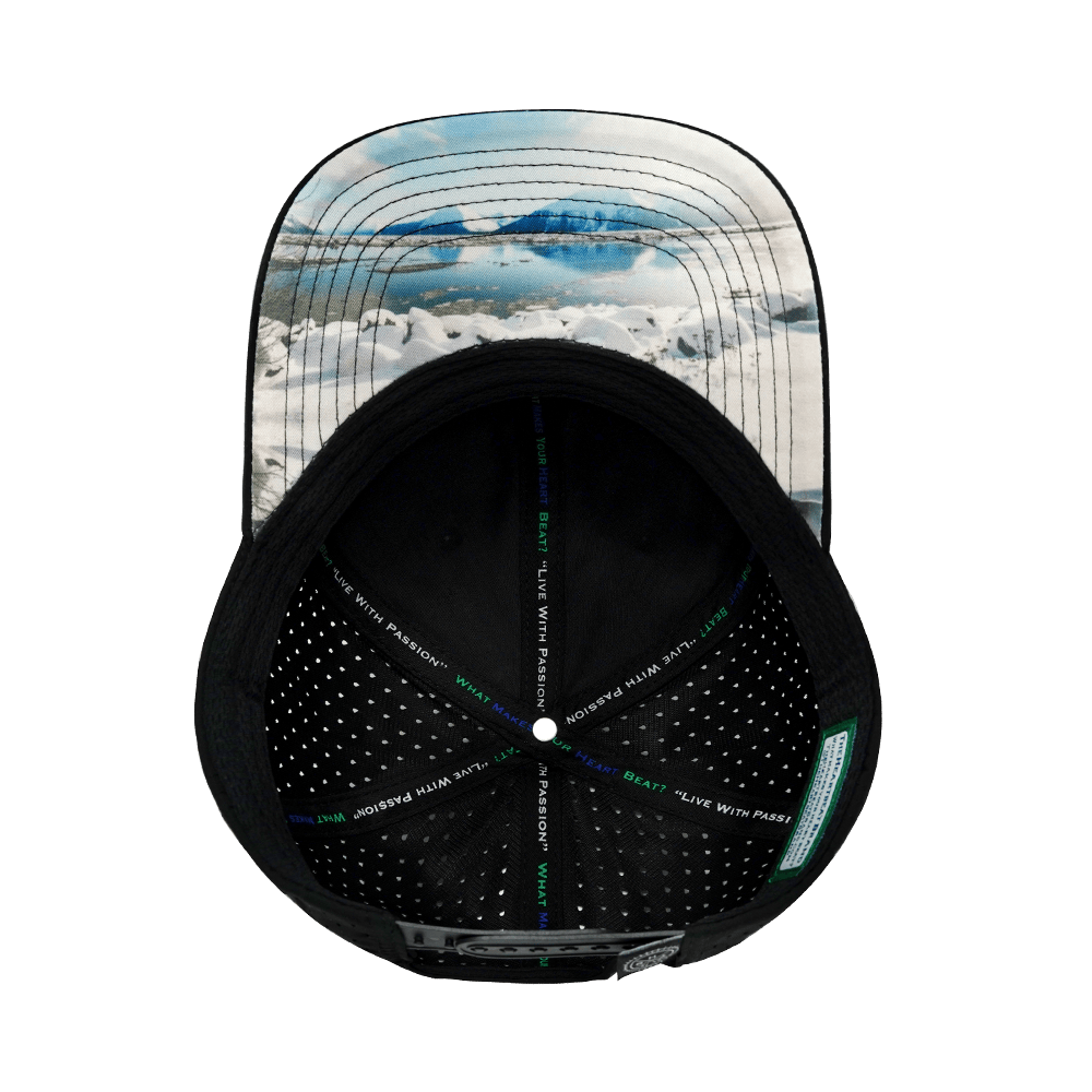 Alaska Hat - Baseball Hat Fit - Black - Laser Mesh