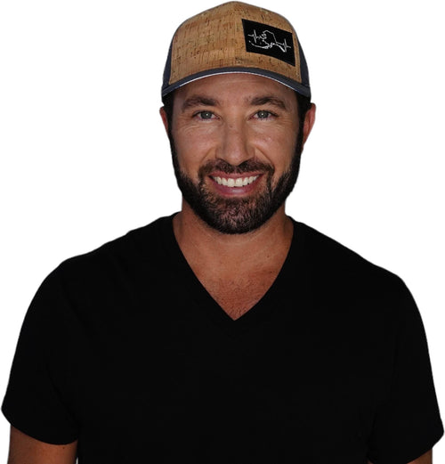 Alaska Hat - Baseball Hat Fit - Cork - Charcoal - Laser Mesh