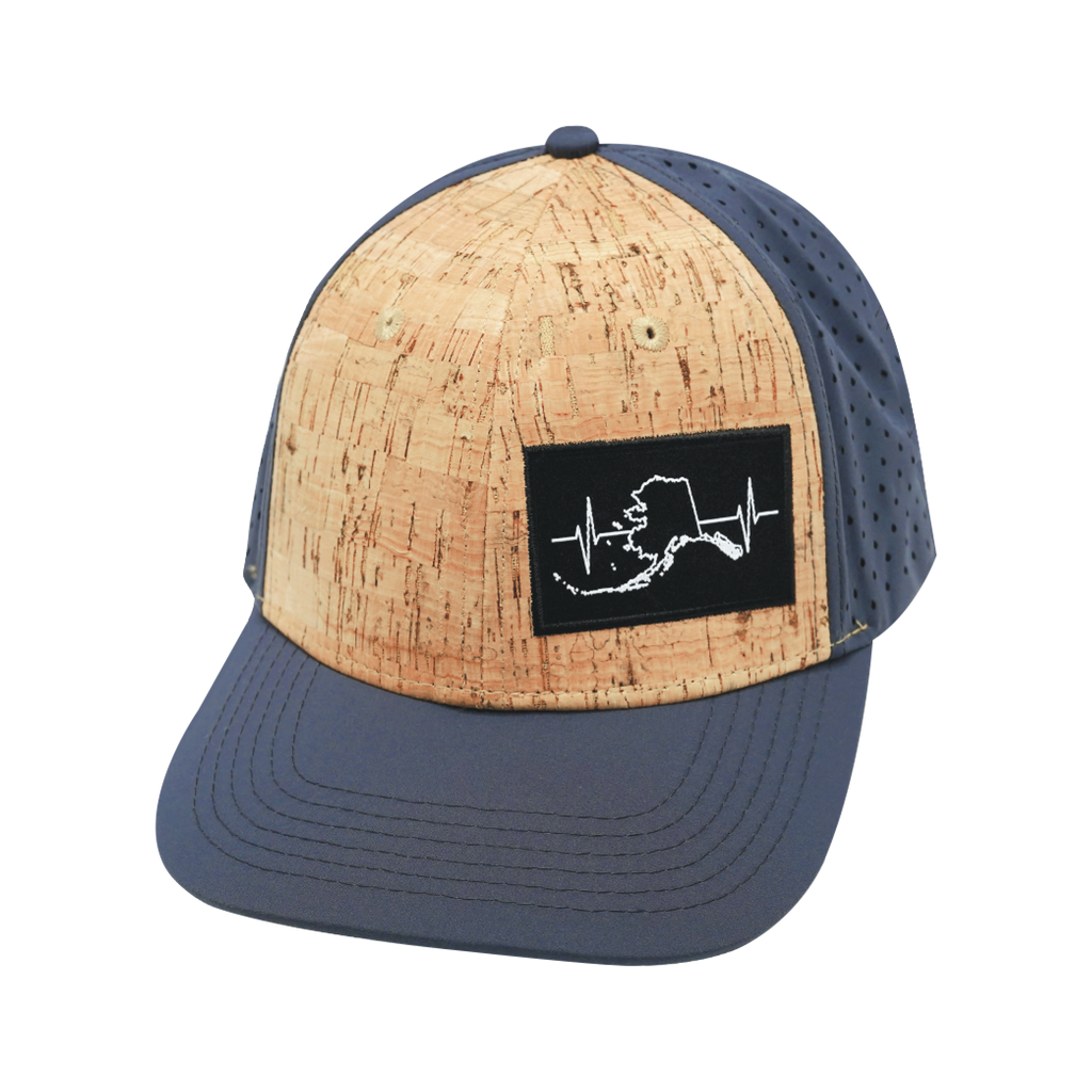 Alaska Hat - Baseball Hat Fit - Cork - Charcoal - Laser Mesh