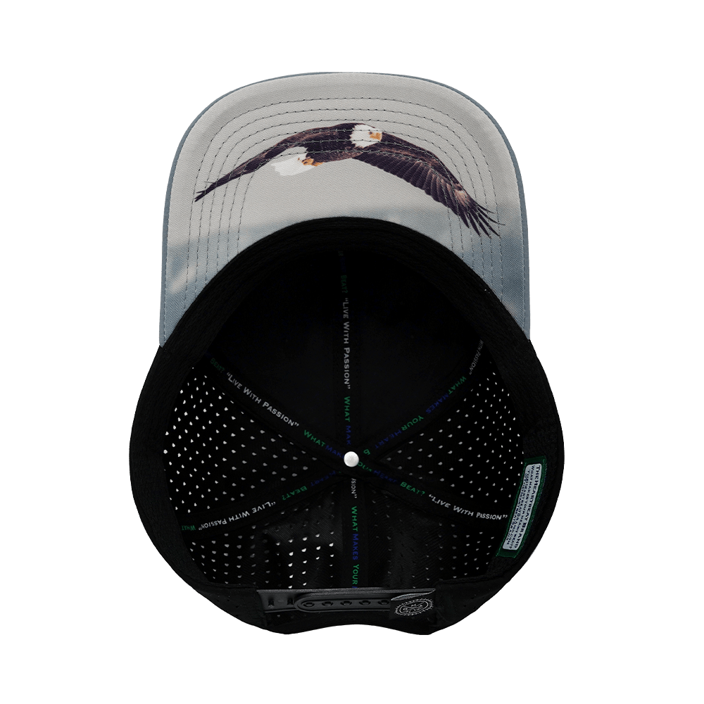 Alaska Hat - Baseball Hat Fit - Gray Blue / Black - Laser Mesh