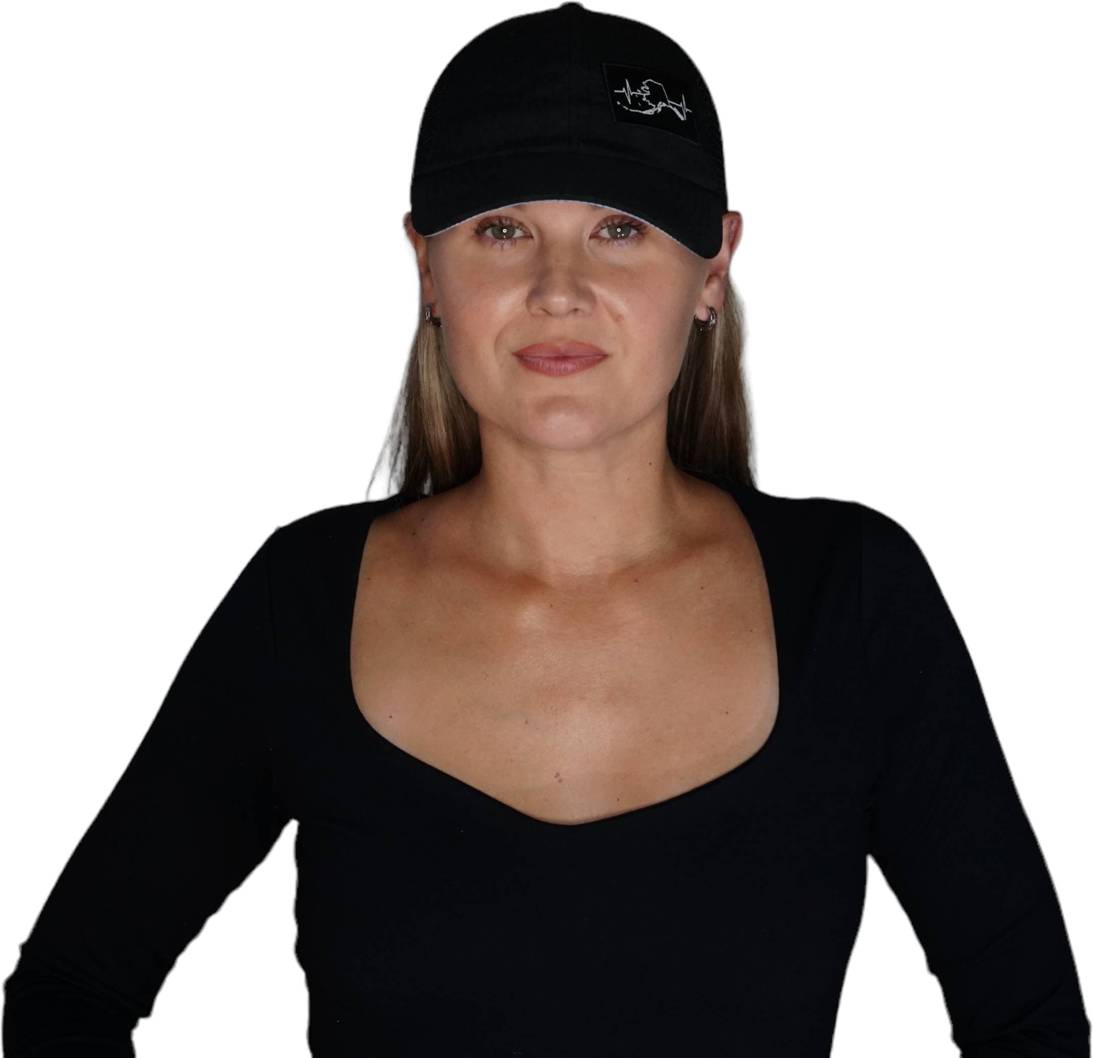 Alaska Hat - Dad Hat - Black - Soft Trucker Mesh
