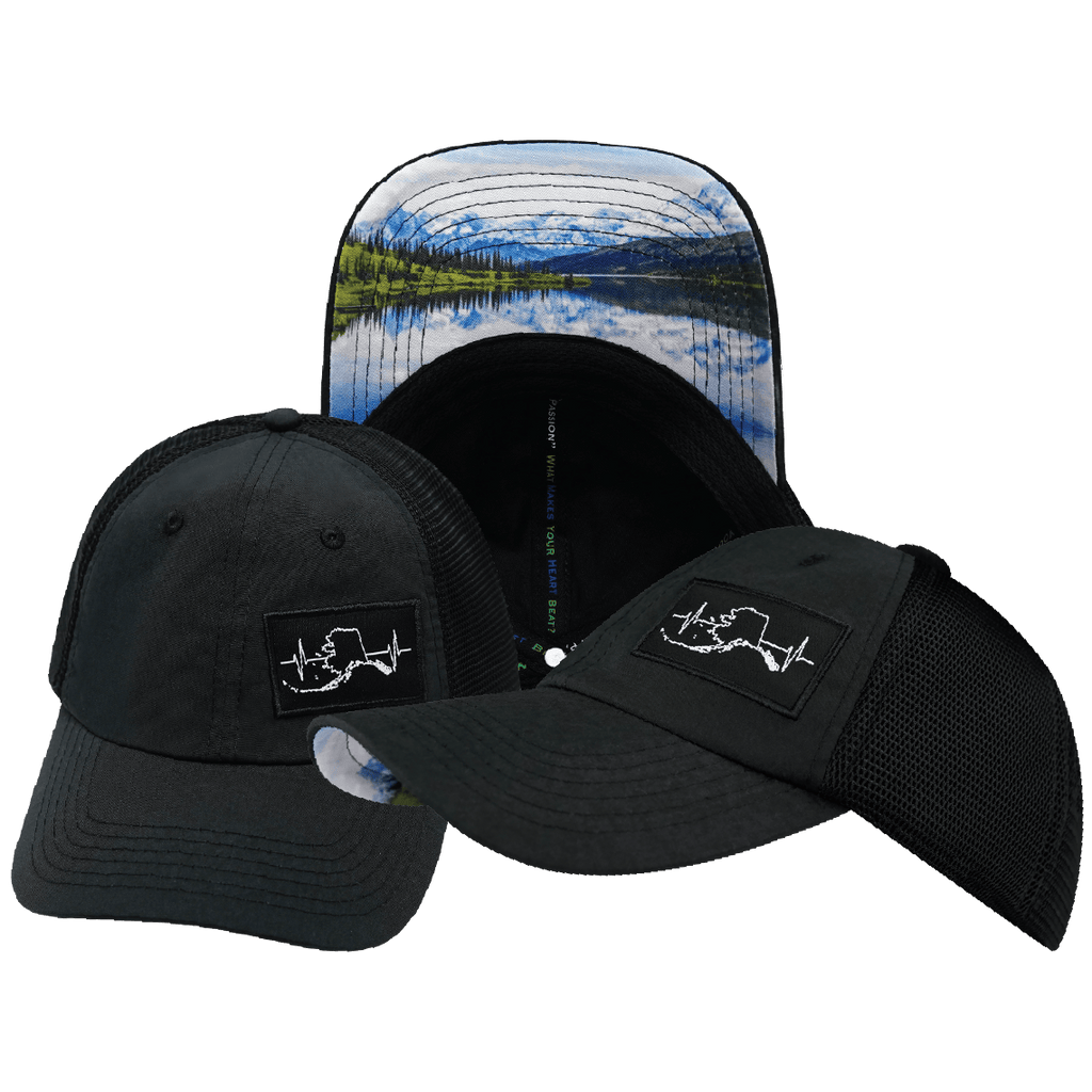 Alaska Hat - Dad Hat - Black - Soft Trucker Mesh