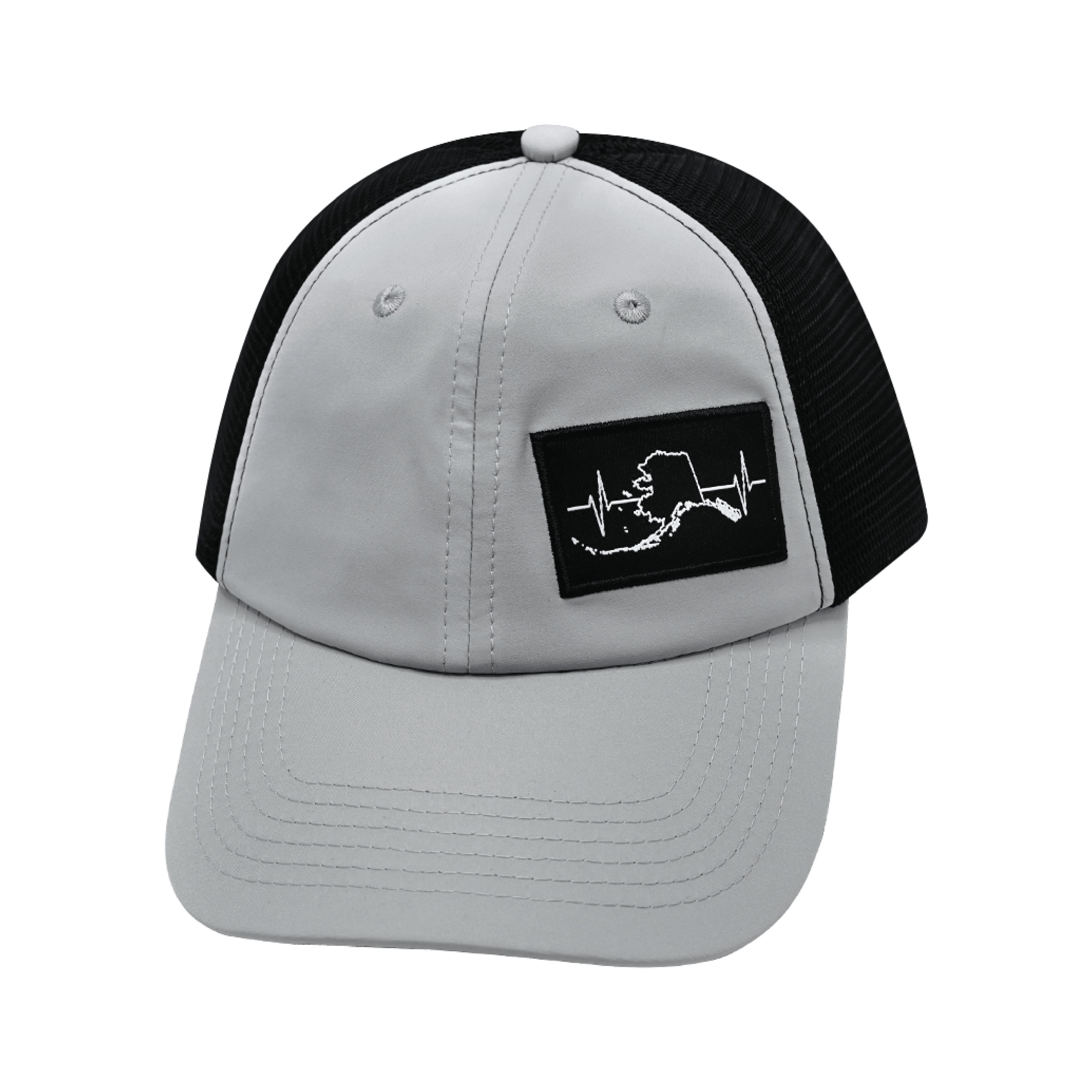 Alaska Hat - Dad Hat - Gray / Black - Soft Trucker Mesh