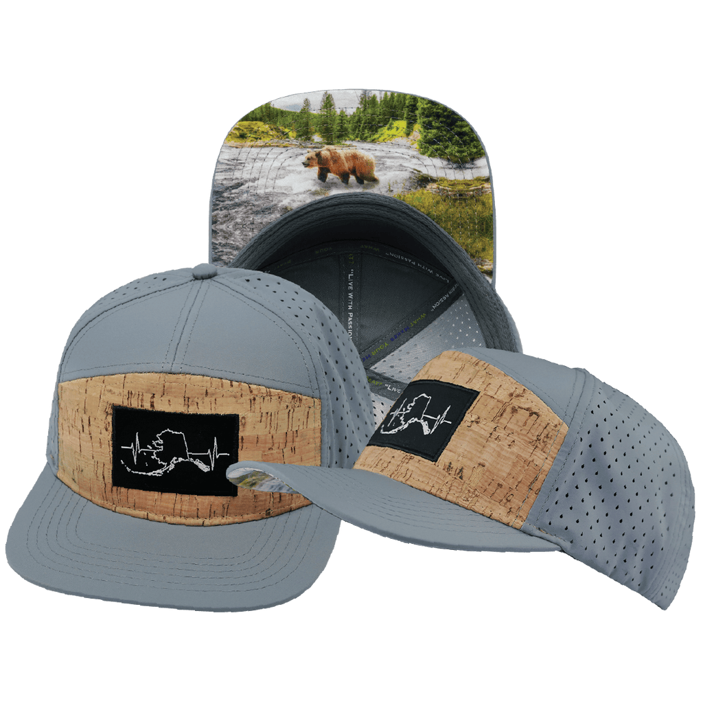 Alaska Hat - Flat Bill - Cork - Gray Blue - Laser Mesh