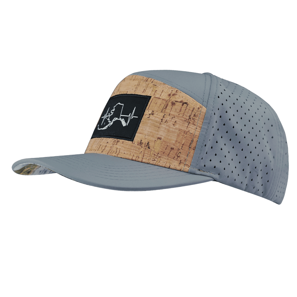 Alaska Hat - Flat Bill - Cork - Gray Blue - Laser Mesh