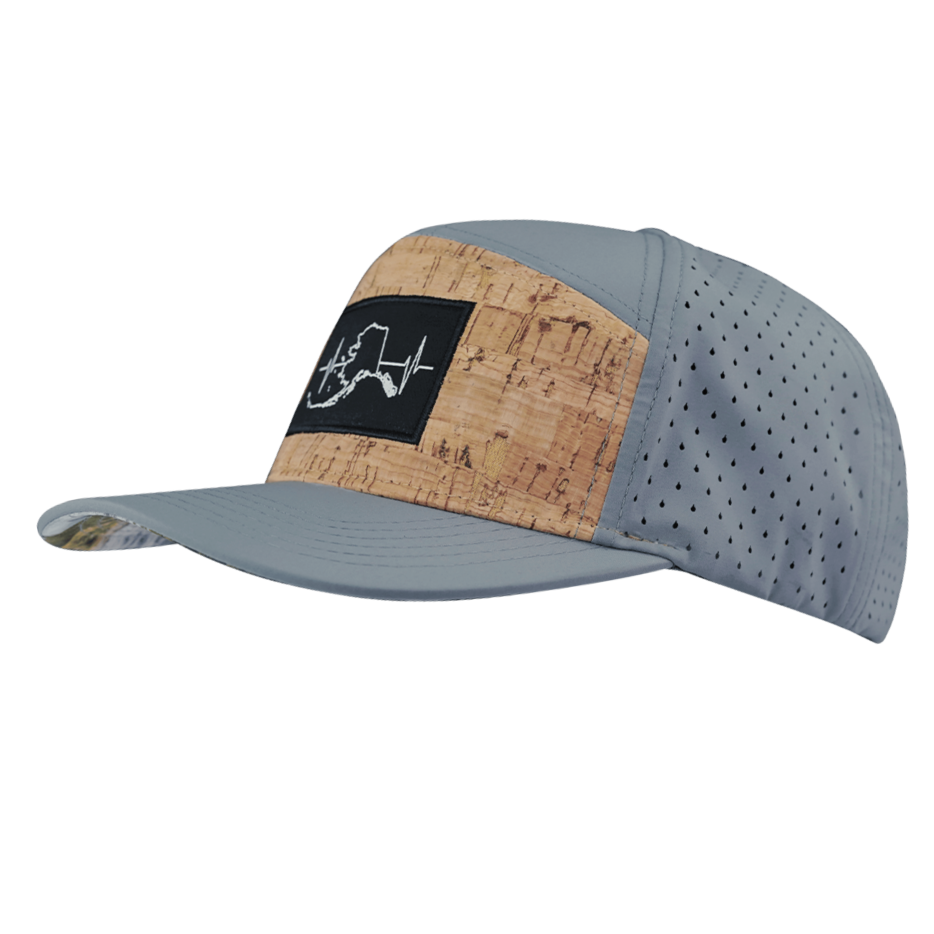 Alaska Hat - Flat Bill - Cork - Gray Blue - Laser Mesh
