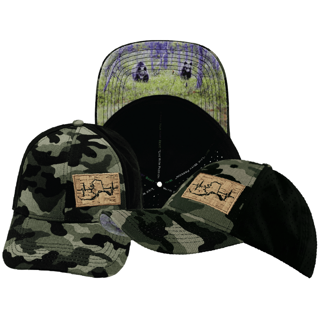 Alaska Hat - Low Profile - Ponytail - Camo / Black - Laser Mesh