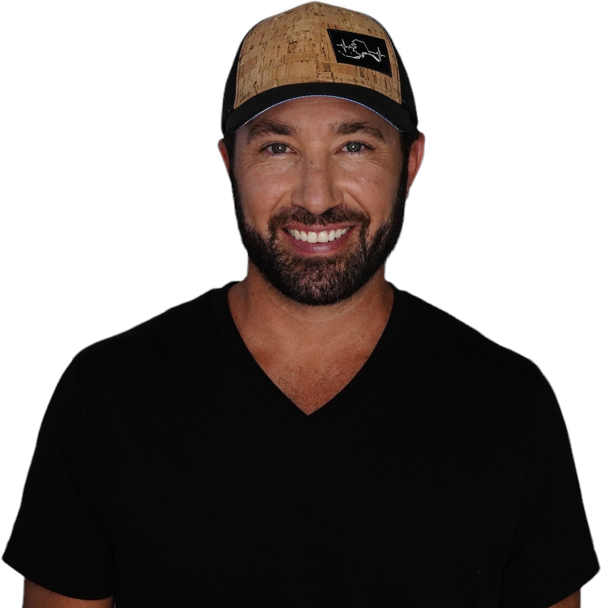 Alaska Hat - Low Profile - Ponytail - Cork - Black - Laser Mesh