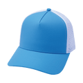 Blank - 5 Panel - Structured - Neon Blue Green / White (Unisex) - Laser Mesh