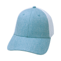 Blank - 6 Panel - Shallow Fit - Pony Tail - Baby Blue / White (Unisex) - Laser Mesh