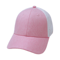 Blank - 6 Panel - Shallow Fit - Pony Tail - Pink / White (Unisex) - Laser Mesh