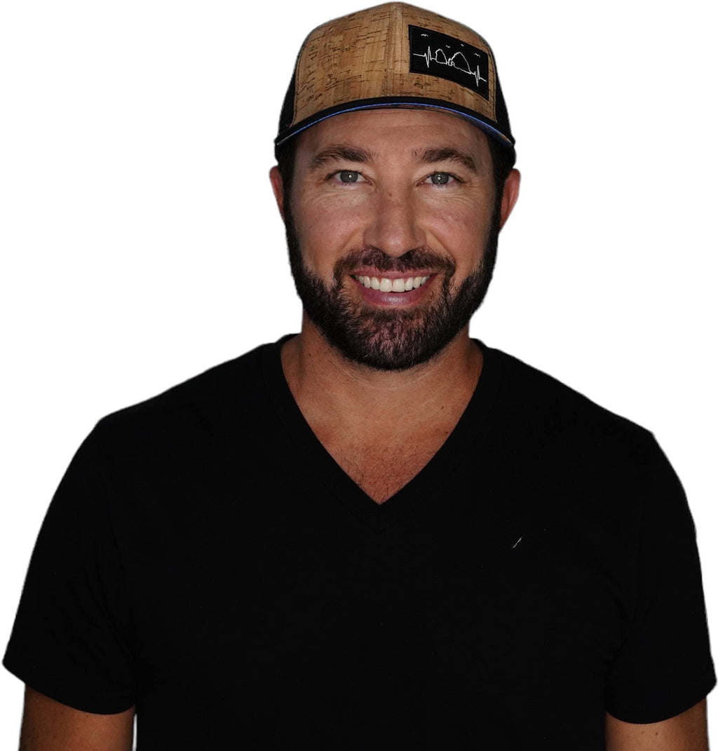 Cabo Hat - Baseball Hat Fit - Cork - Black - Trucker Mesh