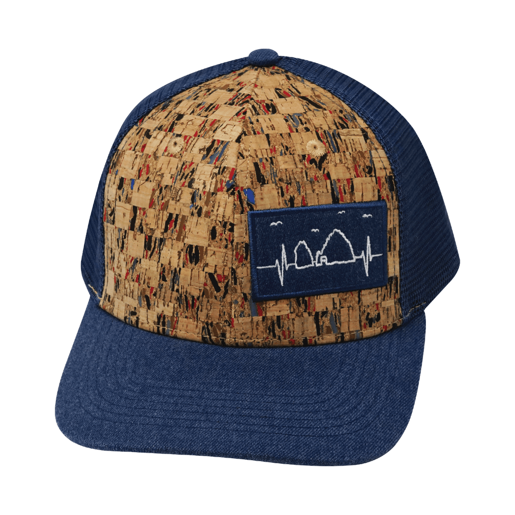 Cabo Hat - Baseball Hat Fit - Cork - Navy - Trucker Mesh