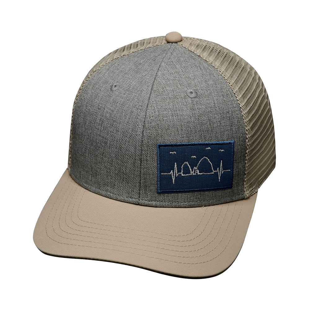 Cabo Hat - Baseball Hat Fit - Cream / Gray - Trucker Mesh