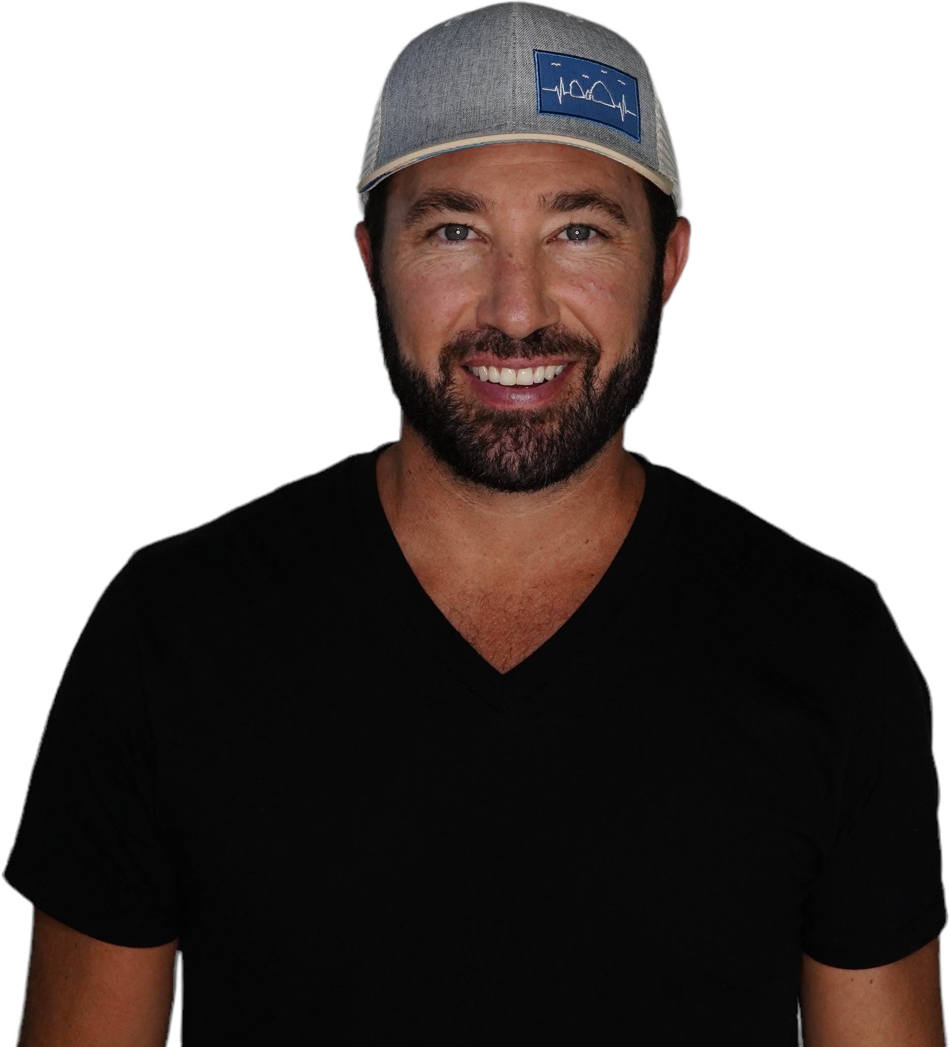 Cabo Hat - Baseball Hat Fit - Cream / Gray - Trucker Mesh
