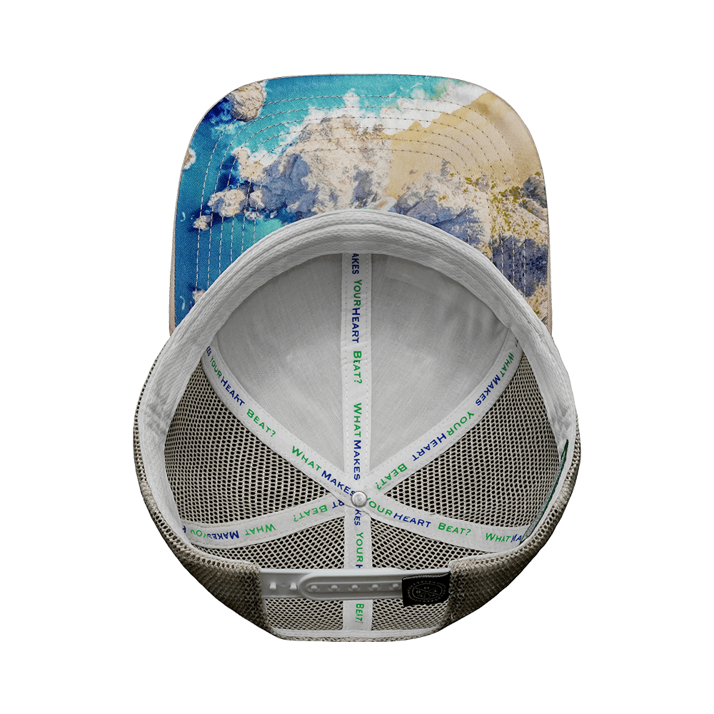 Cabo Hat - Baseball Hat Fit - Cream / Gray - Trucker Mesh