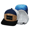 Cabo Hat - Flat Bill - Cork - Black / Navy / White - Jersey Mesh