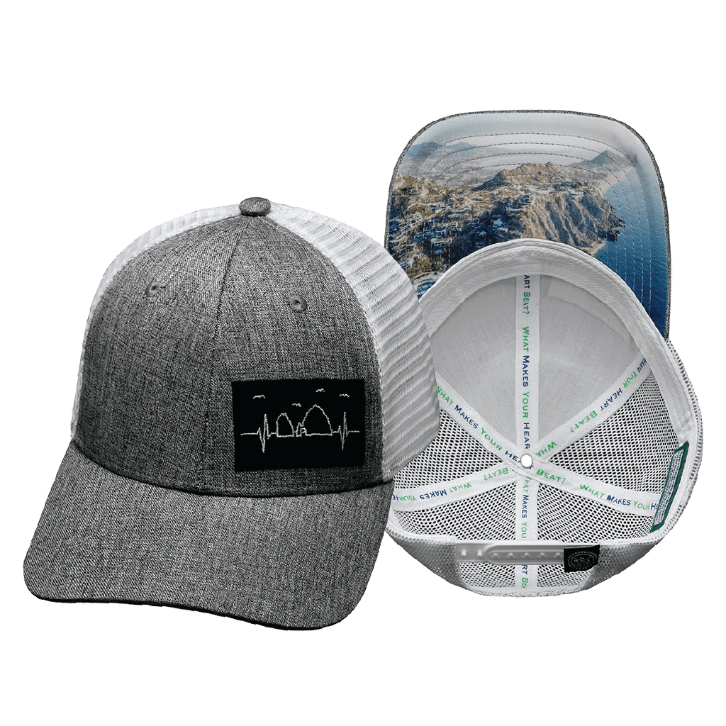 Cabo Hat - Low Profile - Gray / White - Trucker Mesh