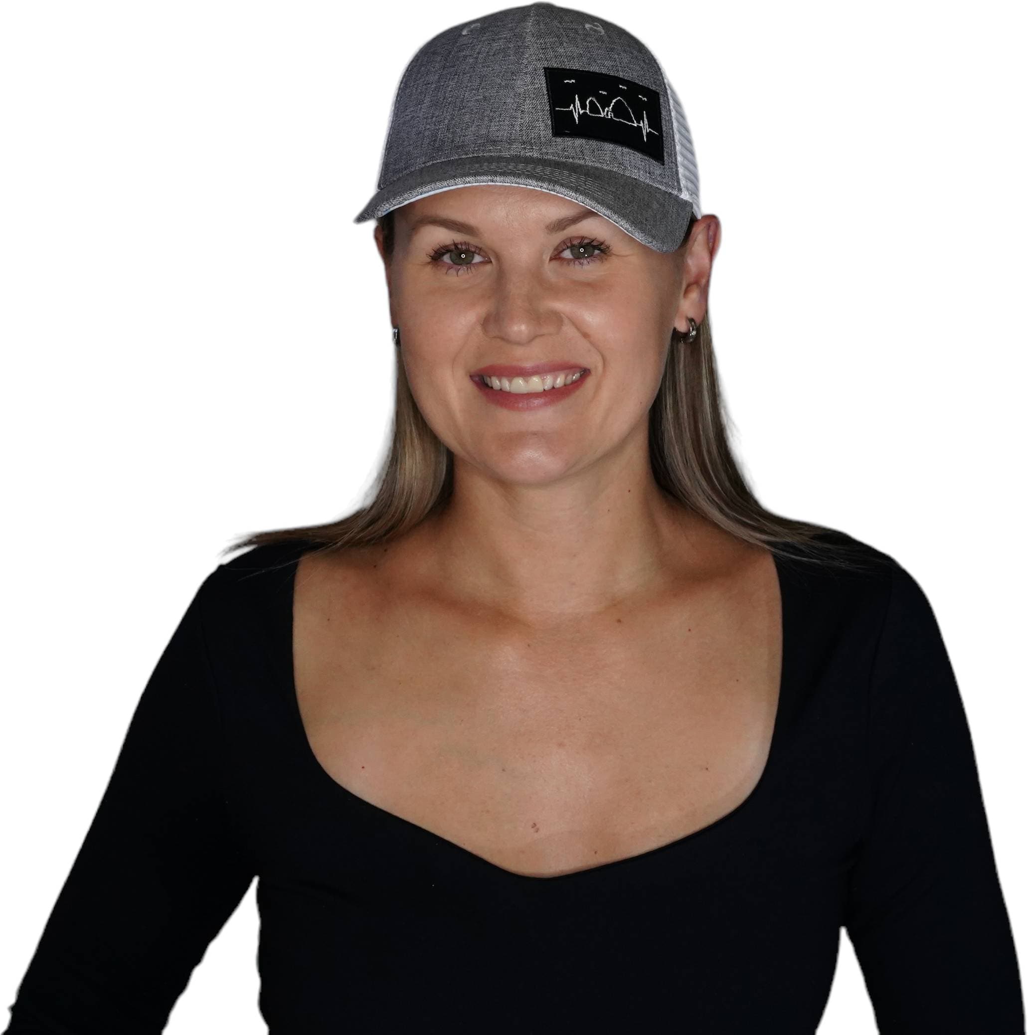 Cabo Hat - Low Profile - Gray / White - Trucker Mesh