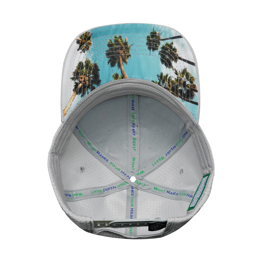 California Hat - Airmesh - Athletic Fit - Gray - Fabric Back