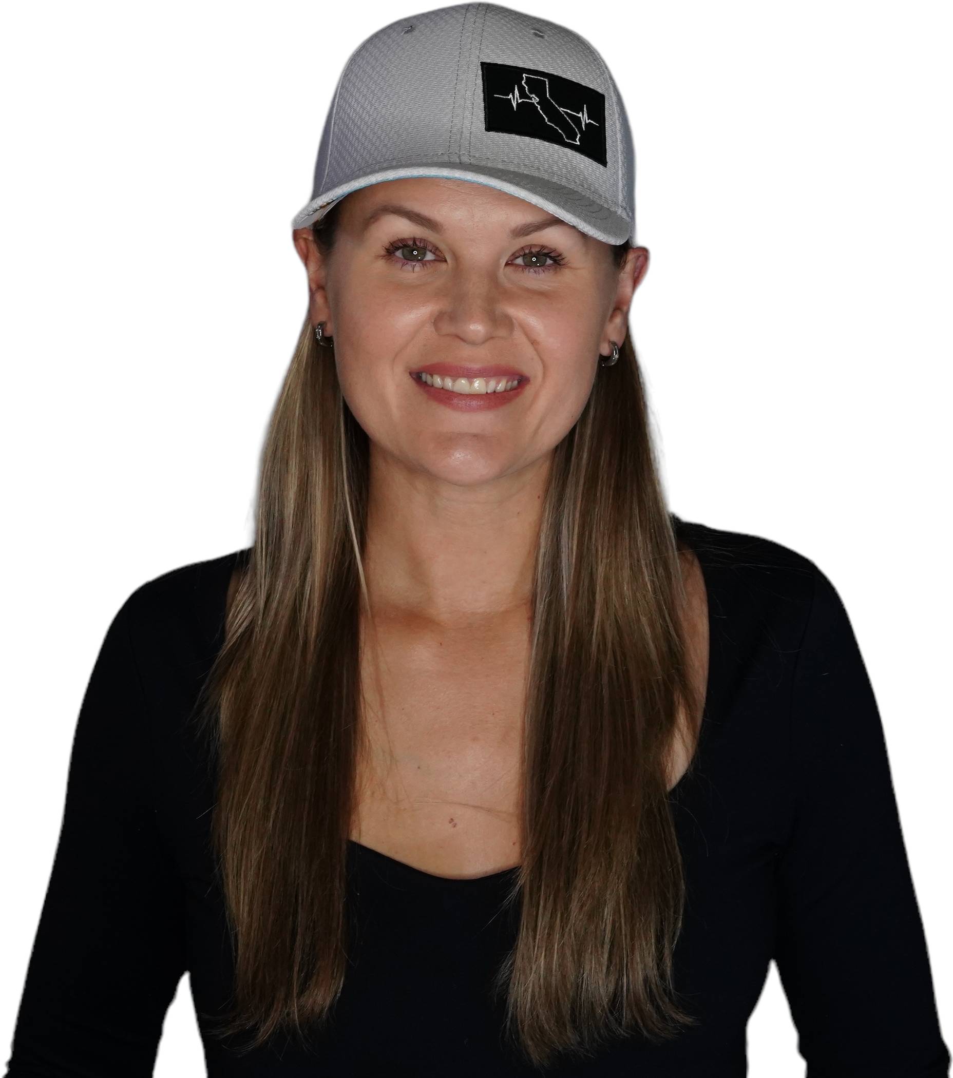 California Hat - Airmesh - Athletic Fit - Gray - Fabric Back