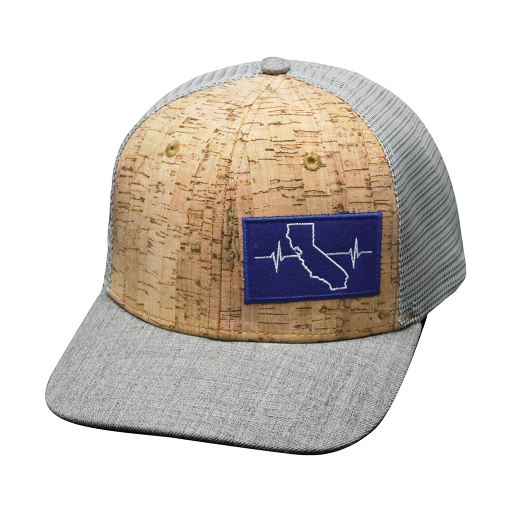 California Hat - Baseball Hat Fit - Cork - Heather Gray / Gray - Trucker Mesh