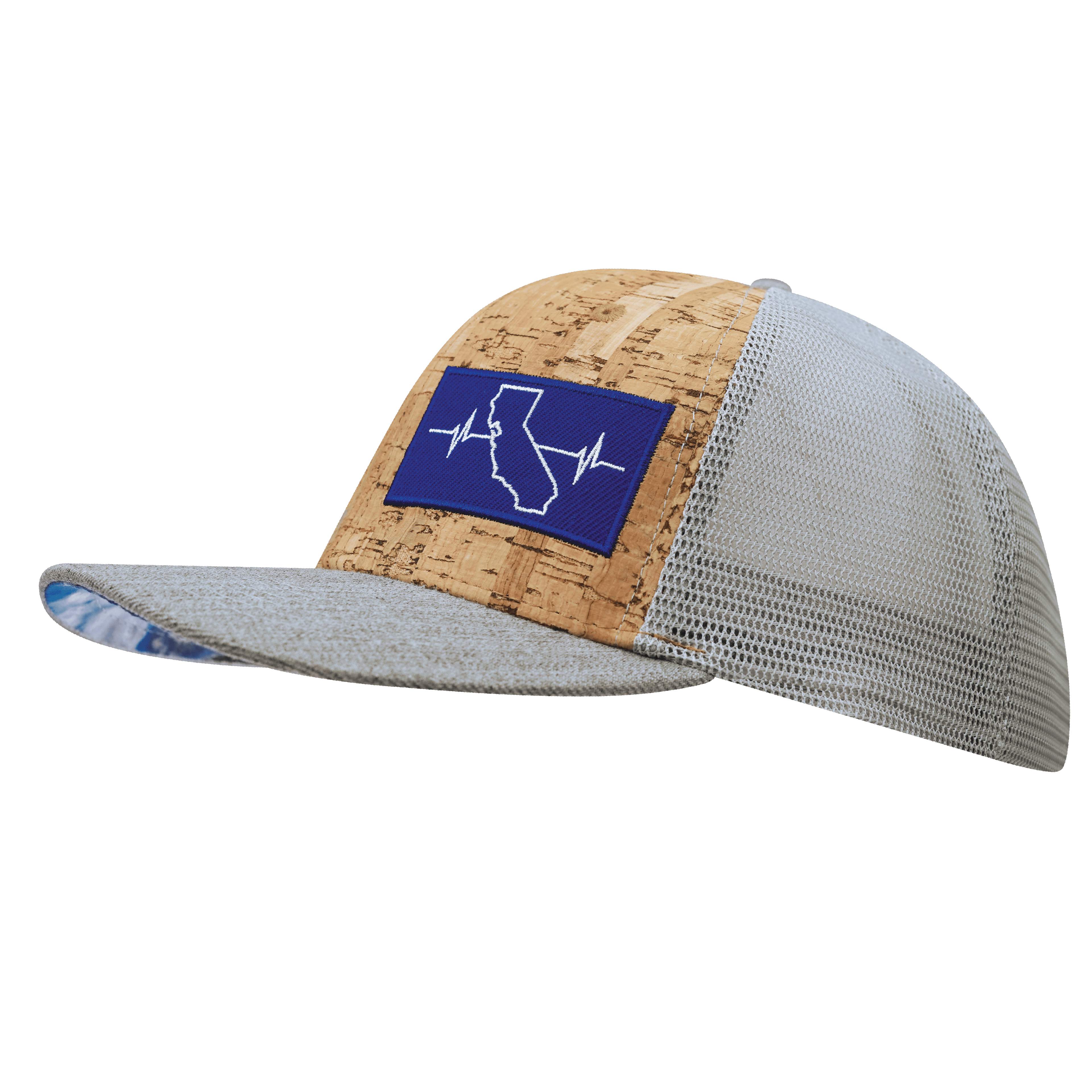 California Hat - Baseball Hat Fit - Cork - Heather Gray / Gray - Trucker Mesh