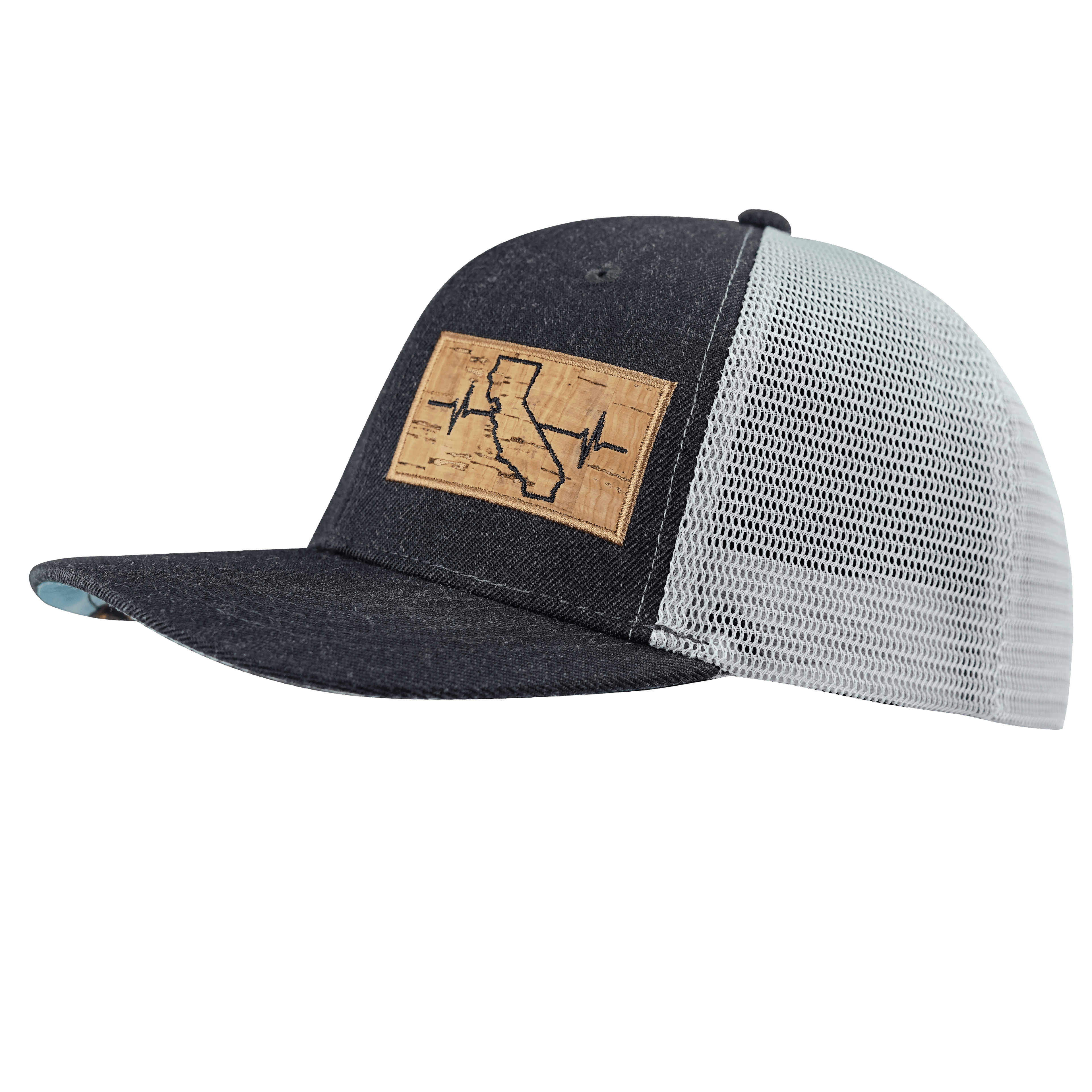 California Hat - Baseball Hat Fit - Charcoal / Gray - Trucker Mesh
