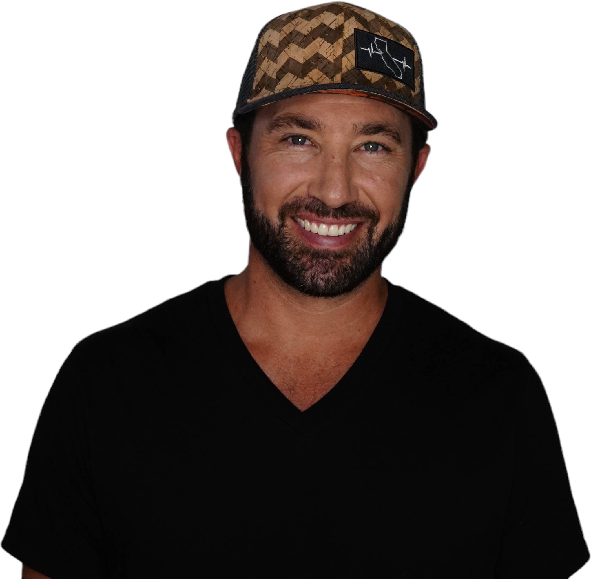 California Hat - Baseball Hat Fit - Cork - Charcoal Gray - Trucker Mesh