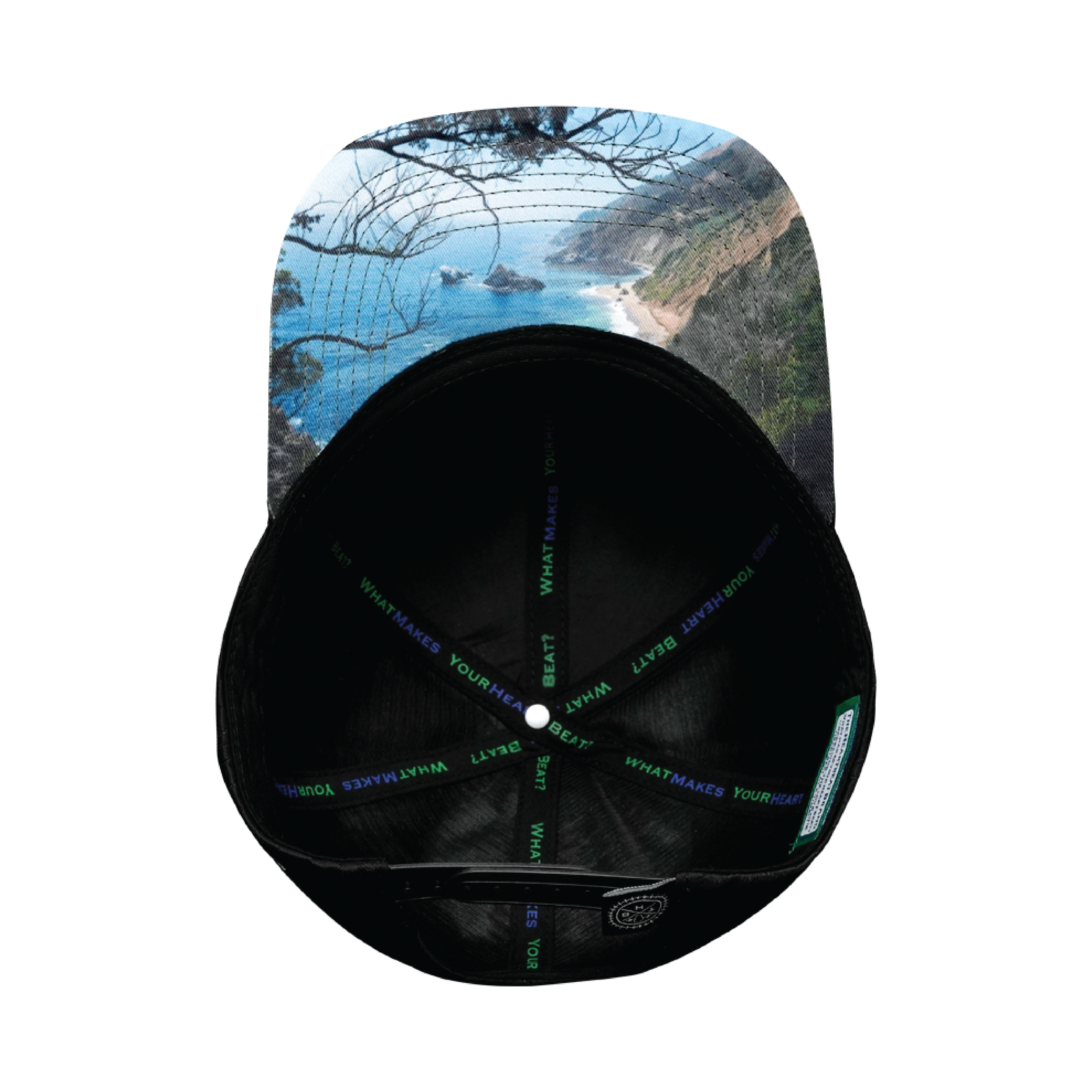 California Hat - Baseball Hat Fit - Green Camo / Black - Jersey Mesh