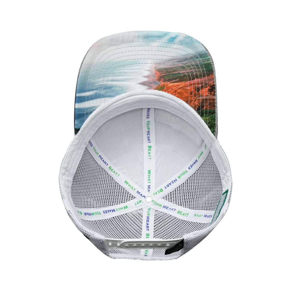 California Hat - Low Profile - Heather Gray / White - Trucker Mesh
