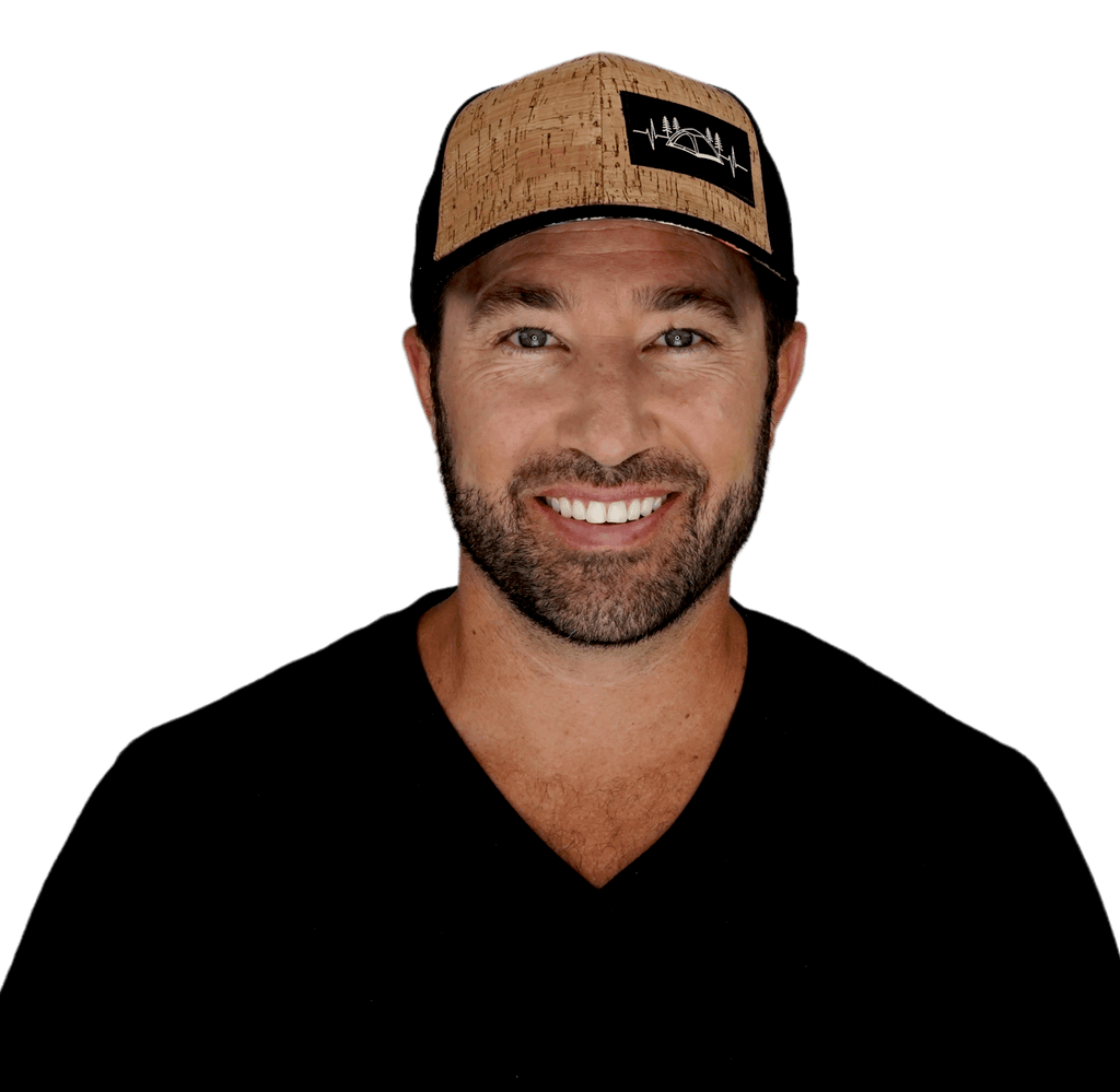 Camping Hat - Baseball Hat Fit - Cork - Corduroy - Black - Fabric Back