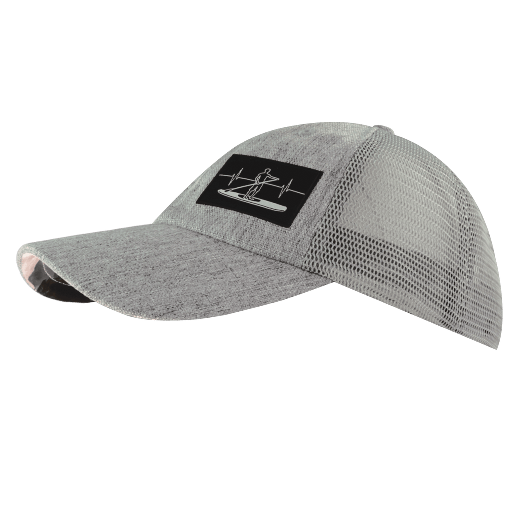Paddle Board Hat - Dad Hat - Gray Hemp / Gray - Soft Trucker Mesh
