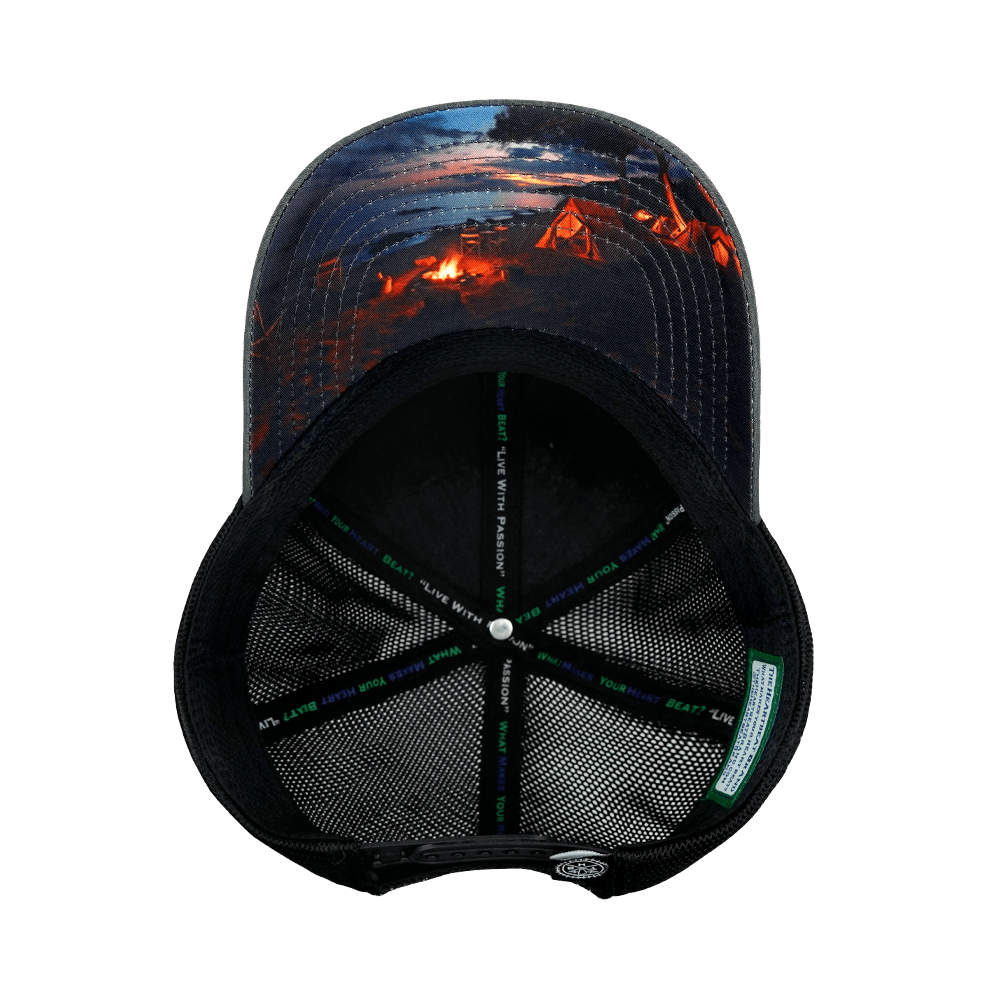 Camping Hat - Low Profile - Slate Gray / Black - Soft Trucker Mesh