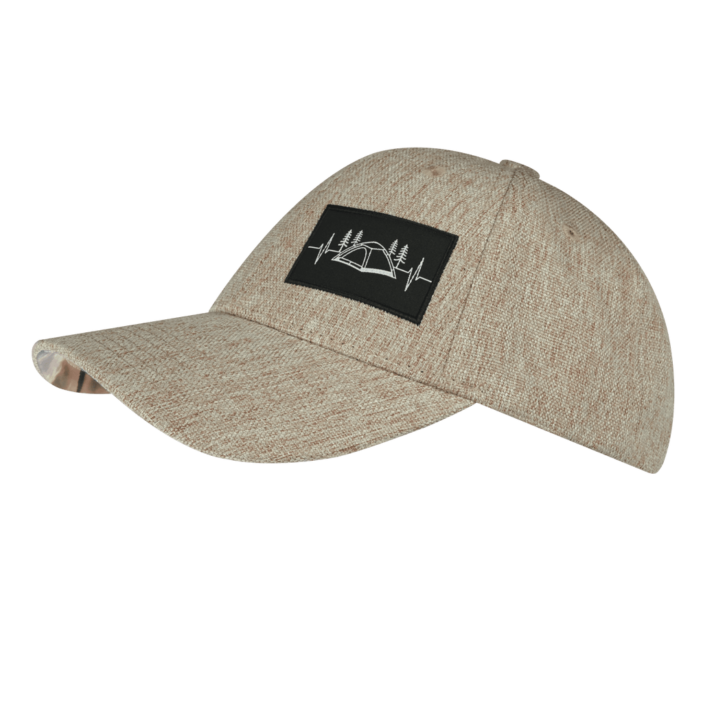 Camping Hat - Low Profile - Tan Hemp - Fabric Back