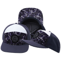 **ADULT** Color Vibes Hat - Flat Bill - Blue Fall Camo - Charcoal / White - Laser Mesh