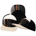 **ADULT** Color Vibes Hat - Flat Bill - Mystic Tree - Cream / White / Black - Laser Mesh