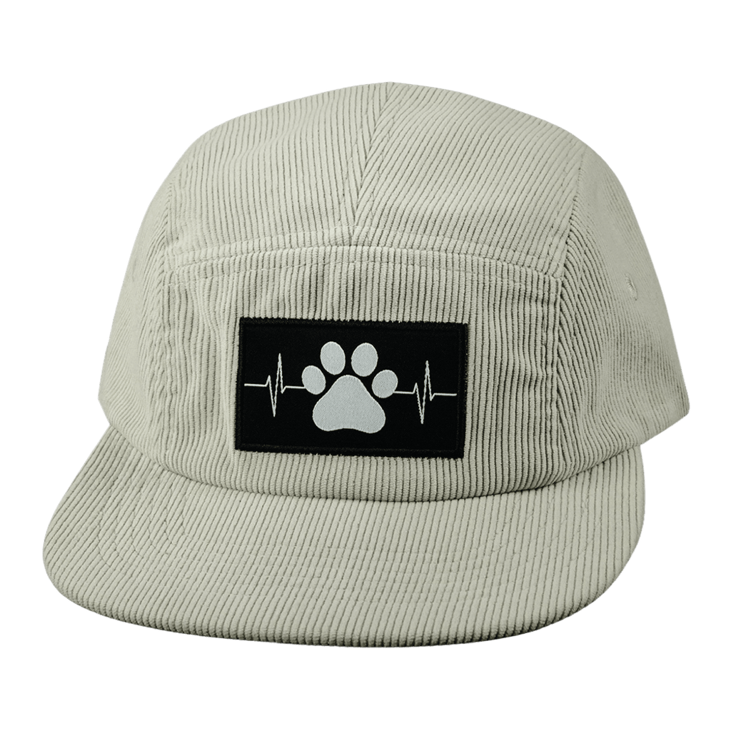 Dog Hat - 5 Panel - Corduroy - Sand - Fabric Back