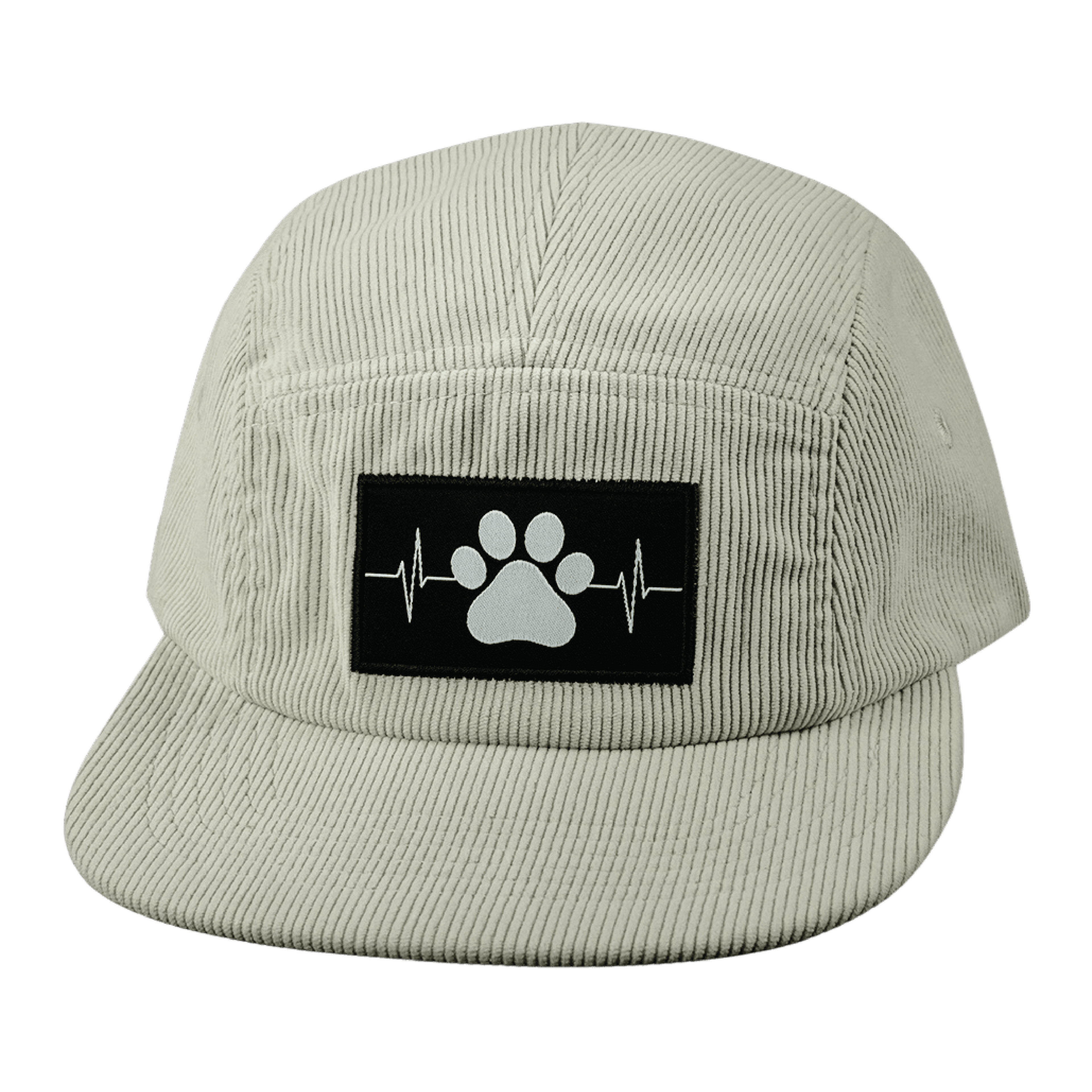 Dog Hat - 5 Panel - Corduroy - Sand - Fabric Back