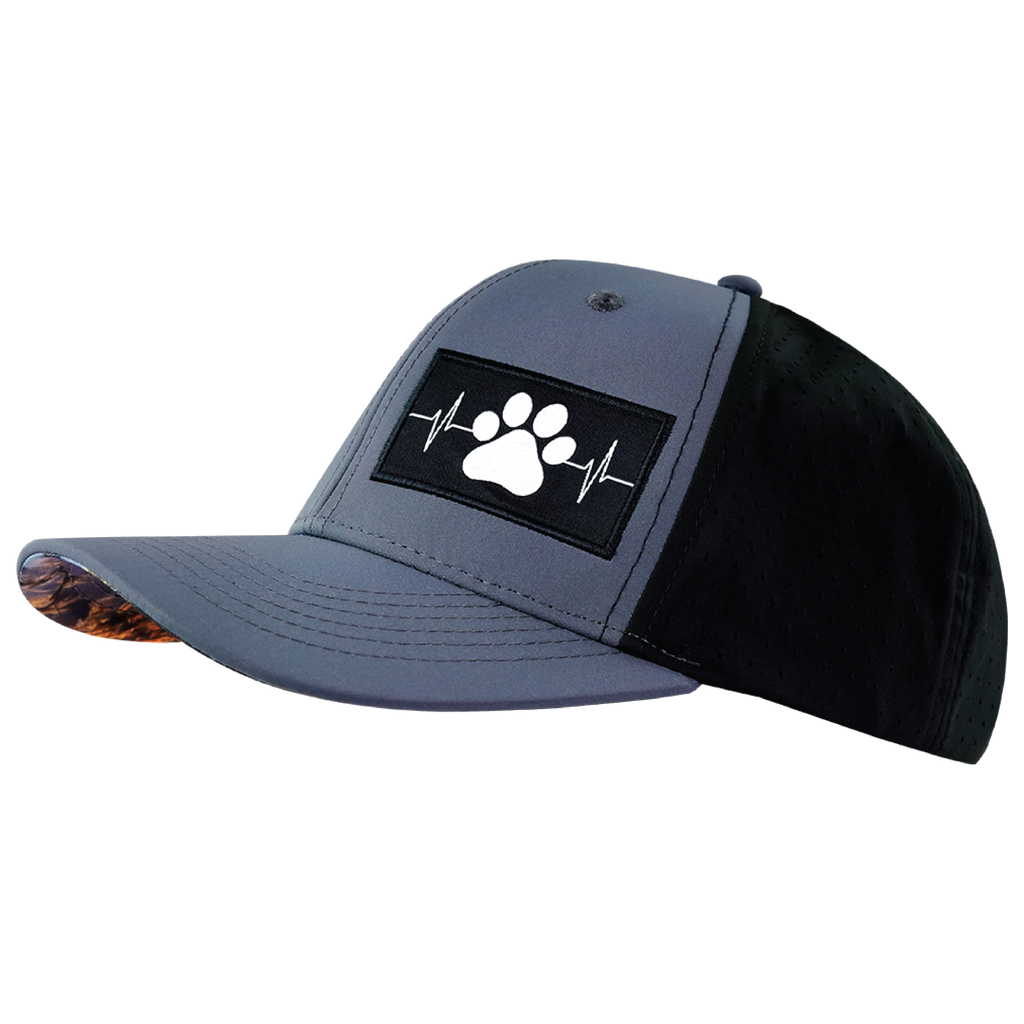 Dog Hat - Baseball Hat Fit - Charcoal / Black - Laser Mesh