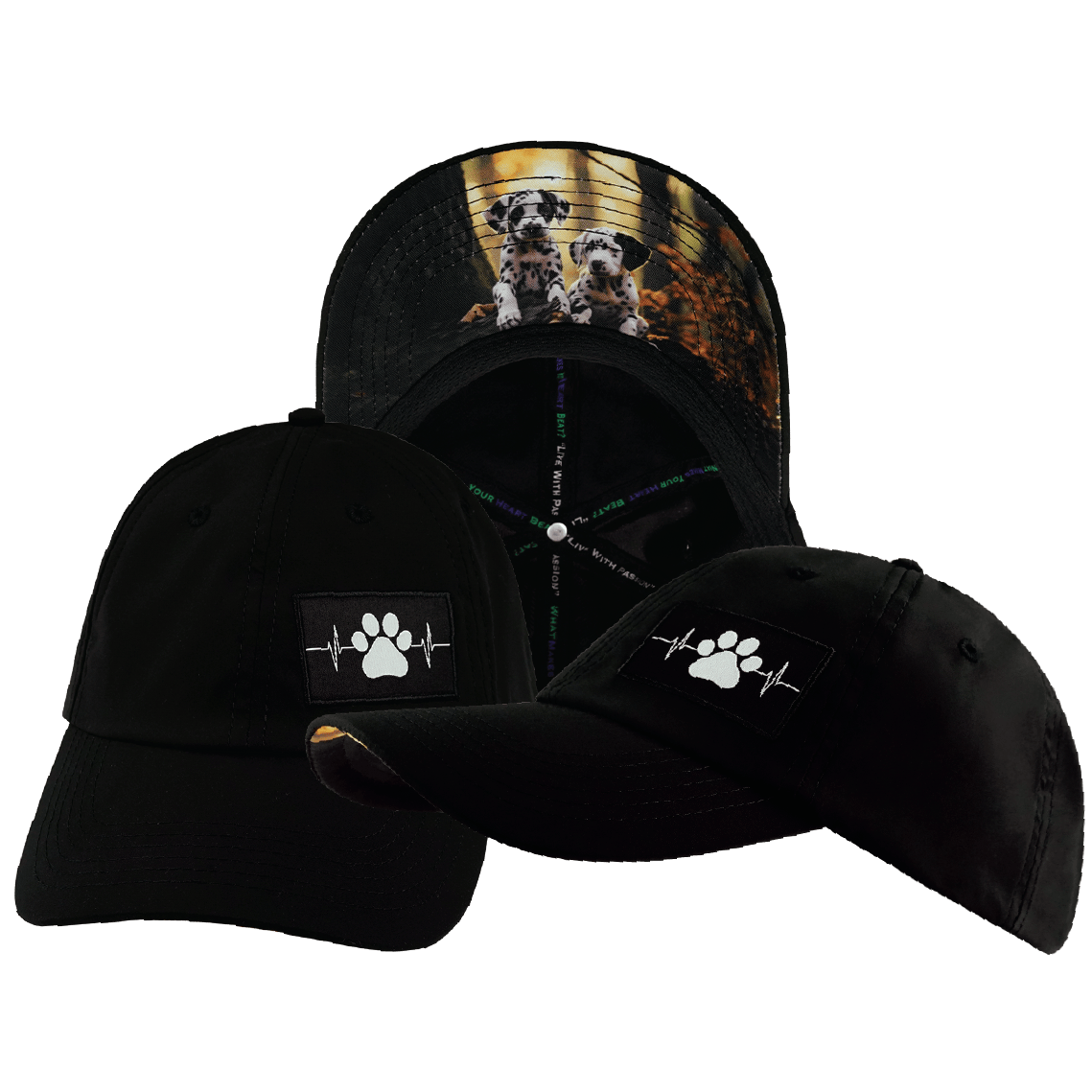 Dog Hat - Dad Hat - Black - Laser Mesh