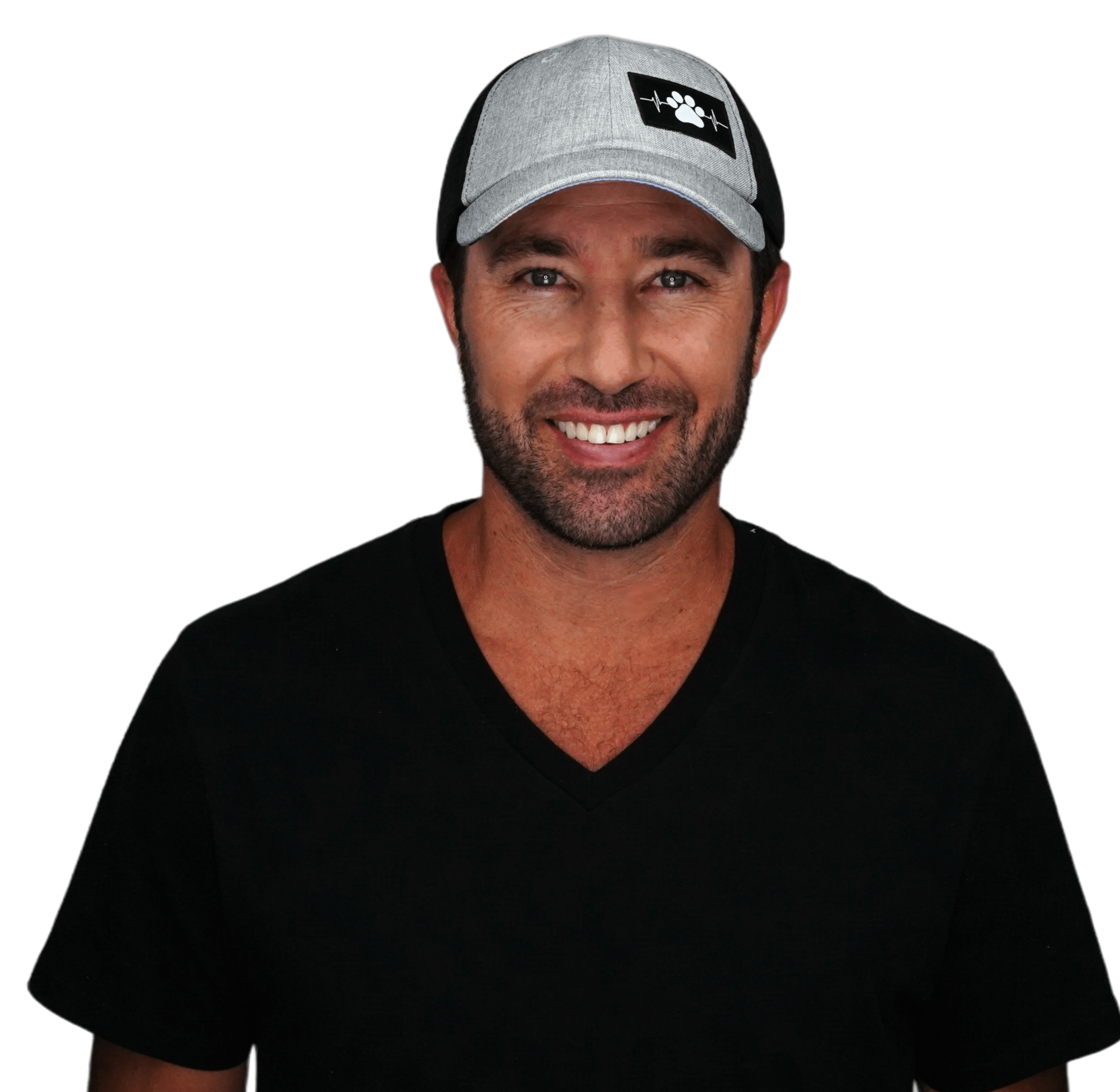 Dog Hat - Dad Hat - Heather Gray / Black - Soft Trucker Mesh