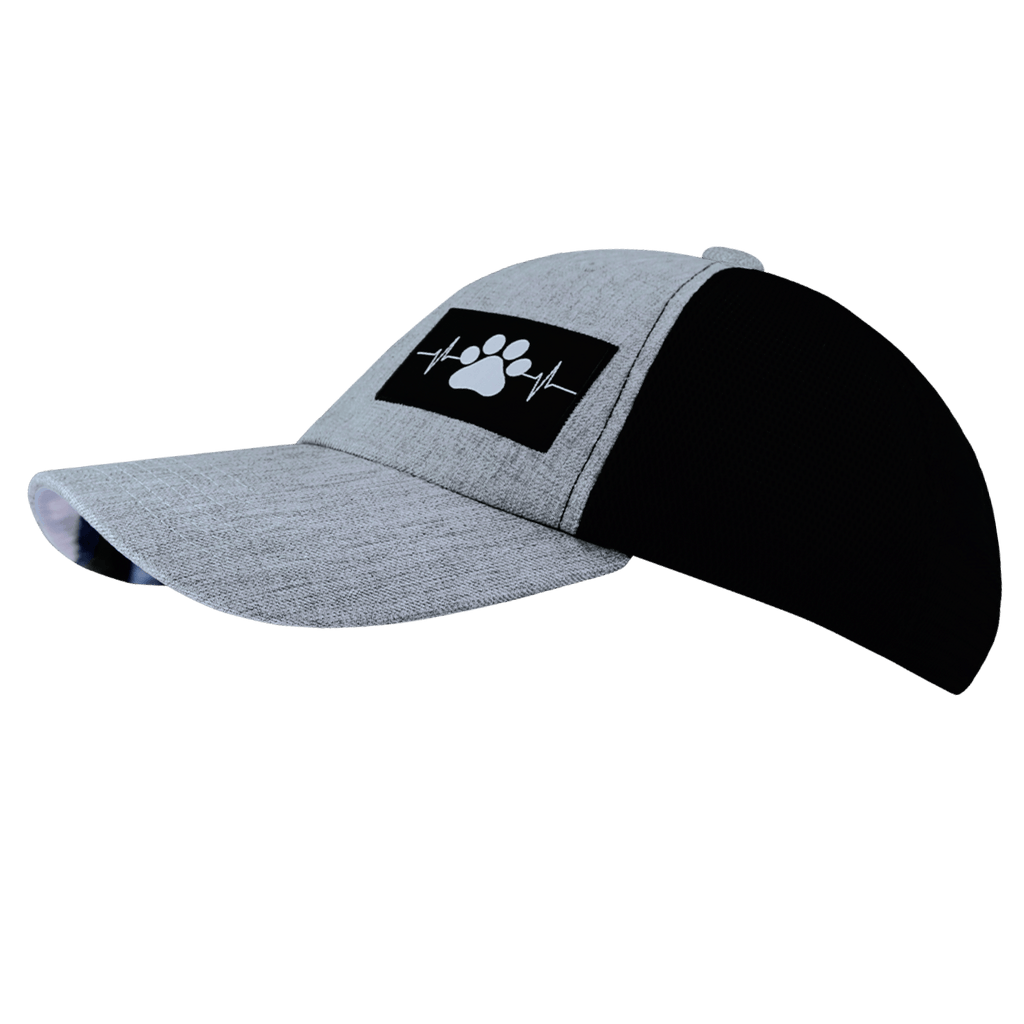 Dog Hat - Dad Hat - Heather Gray / Black - Soft Trucker Mesh