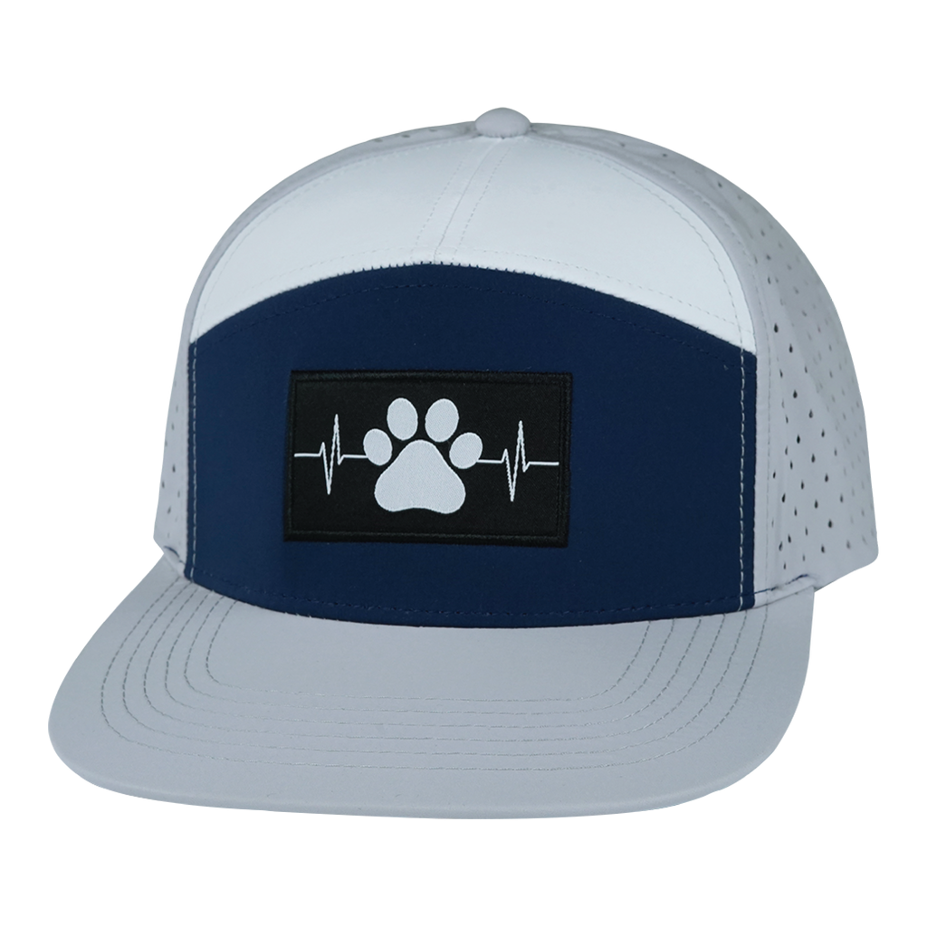 Dog Hat - Flat Bill - Gray / Navy / White - Laser Mesh