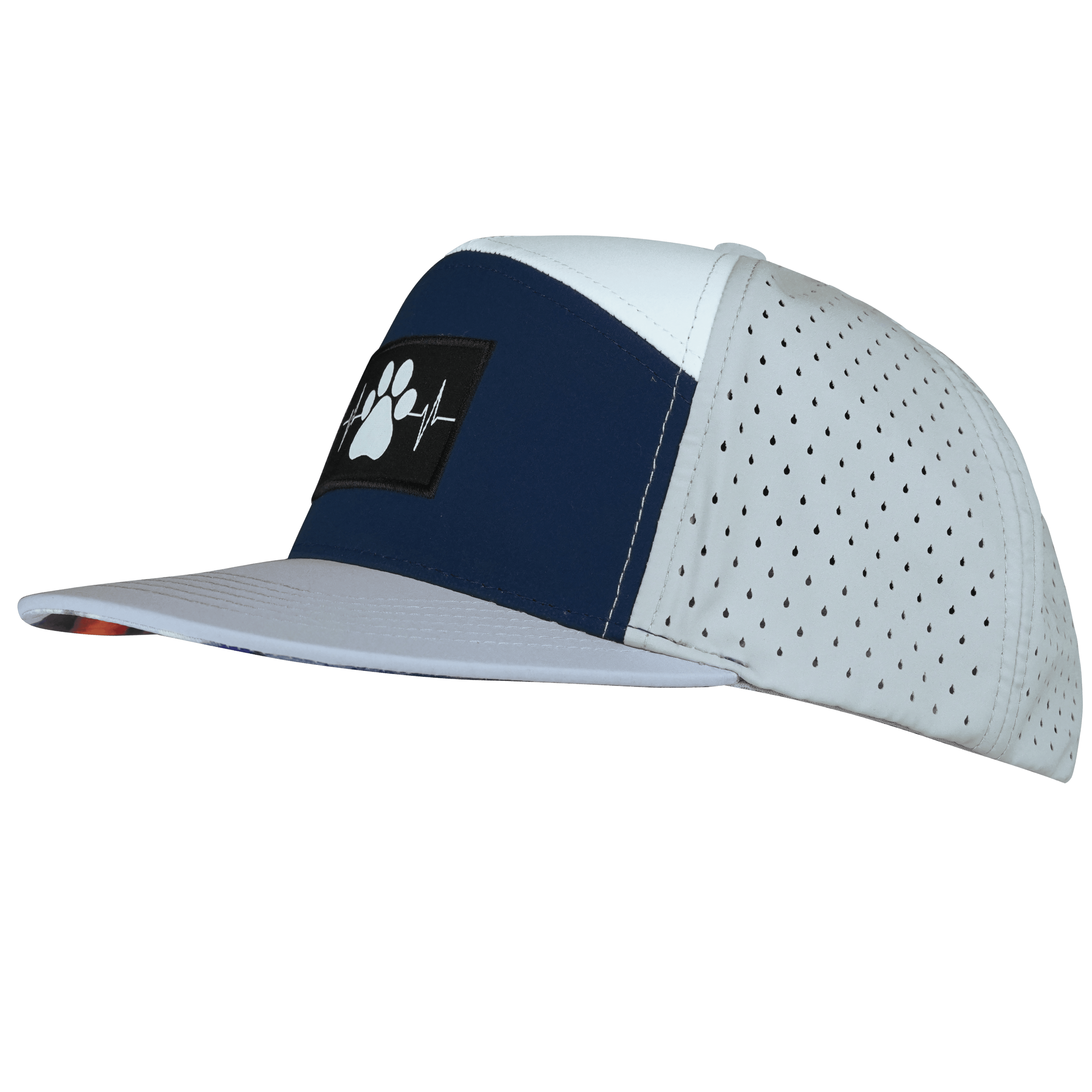 Dog Hat - Flat Bill - Gray / Navy / White - Laser Mesh