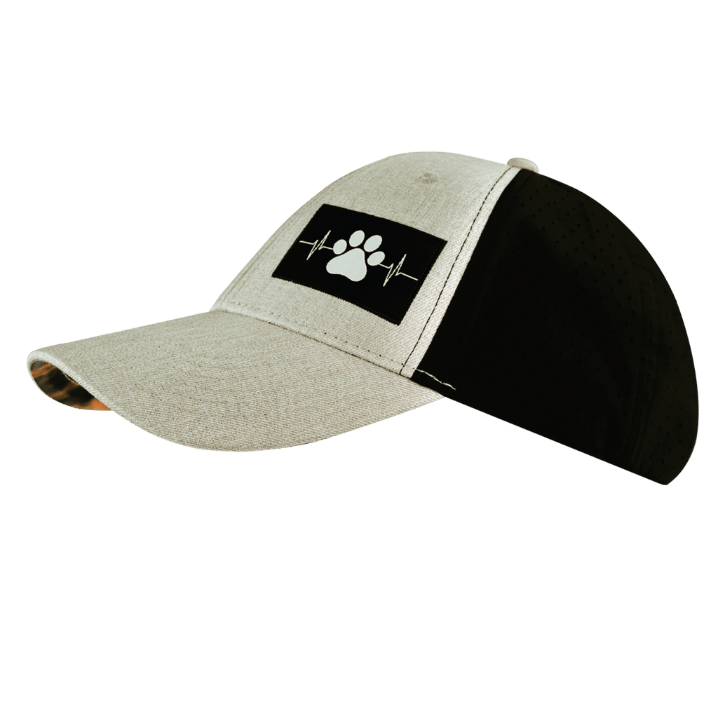 Dog Hat - Low Profile - Ponytail - Tan / Black - Laser Mesh